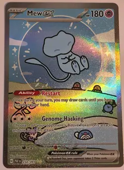 Pokemon TCG Paldean Fates Bubble Mew EX 232/091 Special Illustration Rare SIR NM - Image 1