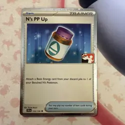 Pokemon N's PP Up 153/159 Prize Pack Series 8 Cosmo Holo Pack Fresh - NM - Image 1