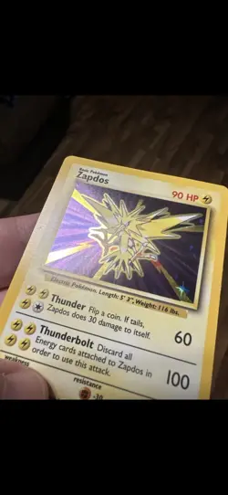 Wizards Pokemon TCG Zapdos 016/102 Base Set Holo Rare Unlimited - Image 4