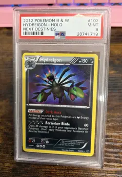 2012 POKEMON B & W NEXT DESTINIES 103/99 HYDREIGON PSA 9 - Image 1