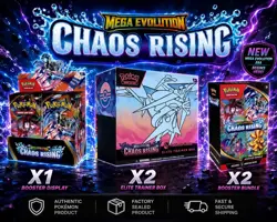 Pokemon Chaos Rising Bundle (1 Booster Box, 2 PKC ETB’s & 2 Booster Bundles) - Image 1