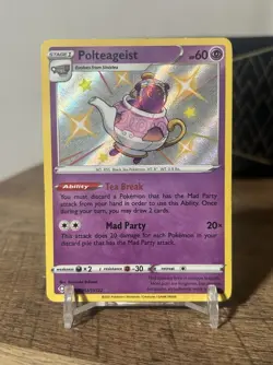 Pokemon TCG Polteageist SV053/SV122 Shining Fates Shiny Vault Shiny Holo Rare - Image 1