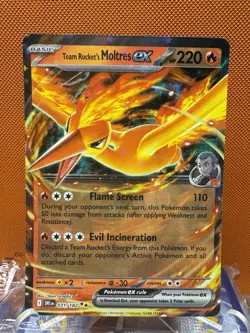 Team Rockets Moltres ex 031/182 Destined Rivals Pokemon TCG NM 1913 - Image 1