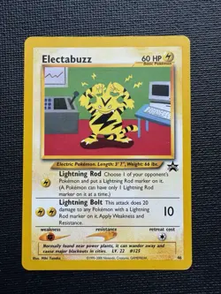 Pokemon Electabuzz 46 WOTC Black Star PROMO Basic Vintage 2000 - Image 1