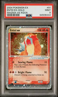 2004 POKEMON EX TEAM MAGMA VS TEAM AQUA #91 ENTEI EX-HOLO PSA 10 - Image 1