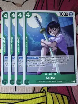 One Piece CCG Kuina OP12-026 Character Card Lot x4 Bandai English Regular - Image 1