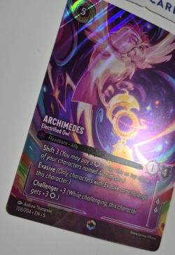 Disney Lorcana Enchanted Shimmering Skies Archimedes Electrified Owl NM Rare - Image 4