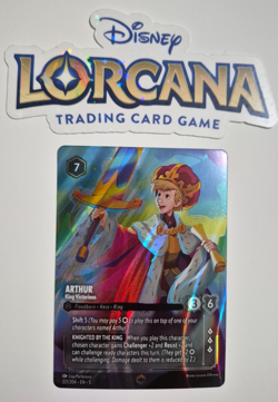 Disney Lorcana Shimmering Skies Enchanted Arthur King Victorious NM Rare - Image 1