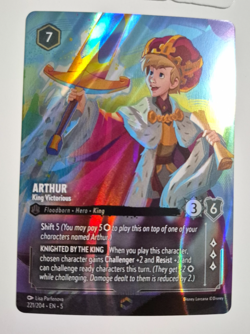 Disney Lorcana Shimmering Skies Enchanted Arthur King Victorious NM Rare - Image 2