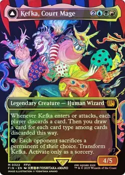 Magic MTG Final Fantasy Kefka, Court Mage Borderless FOIL 322 NEAR MINT NM - Image 1