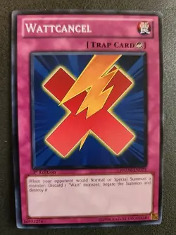 Wattcancel 1st Edition - Yugioh Trap Card - Vintage - Image 1