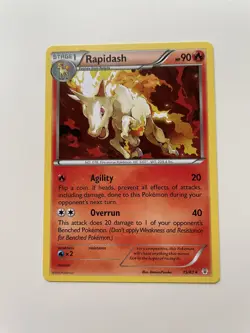 Rapidash 15/83 Non Holo XY Generations Pokemon Card Fire RARE 20th Anniversary - Image 1