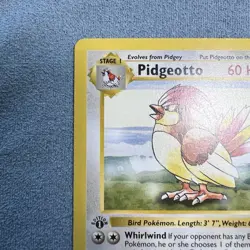 Pidgeotto 1st Edition Base Set Shadowless Rare 22/102 Pokemon Card NM - Image 3
