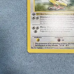 Pidgeotto 1st Edition Base Set Shadowless Rare 22/102 Pokemon Card NM - Image 5
