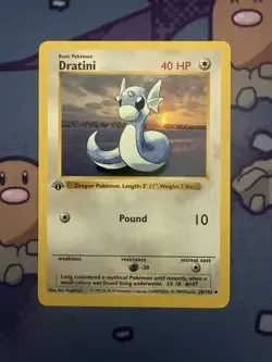 Dratini 26/102 1999 1st Edition Base Set Shadowless Pokemon Card Vintage - Image 1