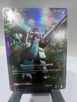 GUNDAM CARD GAME GD02-060 R+ GUNDAM LEOPARD - FOIL - GD02 DUAL IMPACT - Image 1