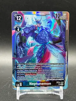 Neptunemon BT24-030 Digimon Time Stranger Card Game SR Super Rare - Image 1