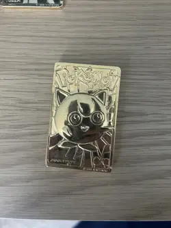 Pokemon Jigglypuff Gold-Plated Trading Card Bar 23K 1999 Nintendo - Image 1