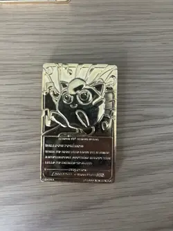 Pokemon Jigglypuff Gold-Plated Trading Card Bar 23K 1999 Nintendo - Image 2