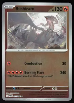 Reshiram 017/094 Rare Phantasmal Flames Pokemon Reverse Holo Near Mint - Image 1