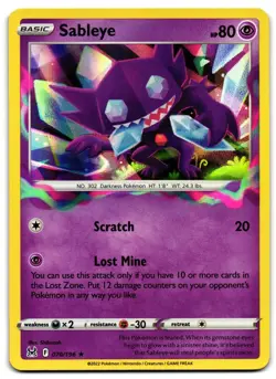 Sableye 070/196 - 🌊 Lost Origin Rare Pokemon TCG Holo 🖤 - LP - Image 1