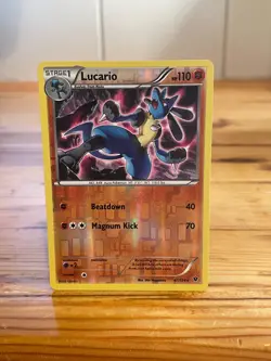 Lucario 47/124 Rare - Pokemon TCG XY: Fates Collide - Reverse Holo LP - Image 1