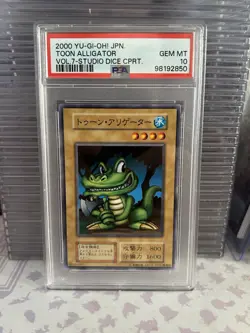 Toon Alligator PSA 10 2000 Studio Dice Copyright Volume 7 Yugioh Japanese - Image 1