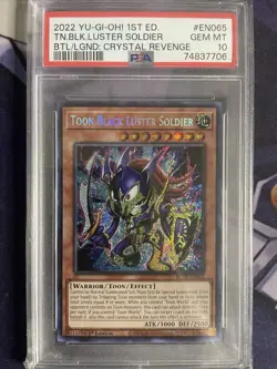 Konami Yu-Gi-Oh! Toon Black Luster Soldier BLCR-EN065 1st Edition PSA 10 - Image 1