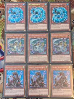 3 x Yugioh Water, Rainbow & Armed Dragon LV7 SGX2-ENC01 & SGX1-ENF01/C08 Secret - Image 1