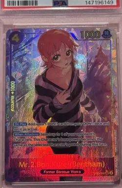2024 One Piece EB01 EN Mr. 2 Bon Clay Alternate Art PSA 10 - Image 3