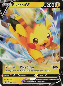 Pikachu V Holo Promo SWSH: Sword & Shield Promo Cards SWSH285 NM - Image 1