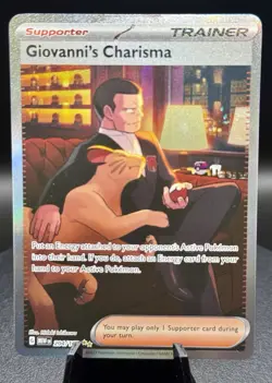 Giovanni’s Charisma 204/165 Special Illustration Rare 151 Pokemon Card NM/M - Image 1