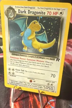 Dark Dragonite 5/82 Team Rocket Unlimited Holo Rare English Pokemon TCG Card - Image 1