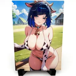 Genshin Impact Yelan Sexy Anime Waifu Girl Doujin Lewd Goddess Story Art Card - Image 1