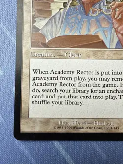 Academy Rector 1/143 Urza's Destiny VINTAGE 1999 Magic The Gathering - Image 5