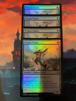 MTG Tarkir Dragonstorm Dragon Sniper Foil x 4 - Image 1