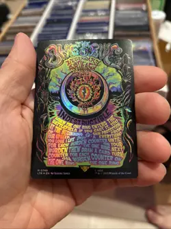 MTG Magic The Gathering Lord Of The Rings NM The One Ring Borderless Poster Foil - Image 1