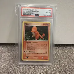 2005 POKEMON EX DELTA SPECIES #61 DITTO [CHARMANDER] DELTA SPECIES PSA 8 - Image 1