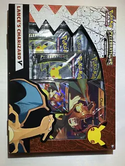 Pokemon Celebrations Collection Lance's Charizard V Box Set Factory Sealed - Image 2
