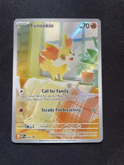 Pokemon TCG Mega Evolution Promo Fennekin Illustration Rare 080 (Near Mint) - Image 1