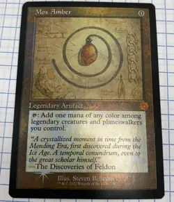MTG Mox Amber Schematic Retro Frame Foil Magic Mythic Rare The Brothers War - Image 1