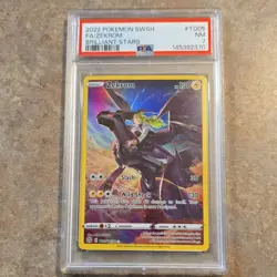 Pokemon Zekrom TG05 Brilliant Stars Trainer Gallery Full Art Holo PSA 7 - Image 1