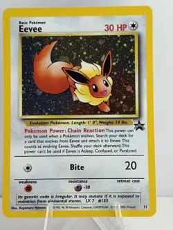 Eevee 11/53 Wotc Black Star Promo Holo Pokemon LP - Image 1