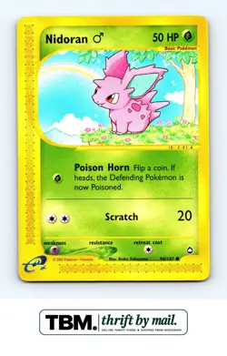 2003 Pokemon Aquapolis #096/147 Nidoran M - Image 1