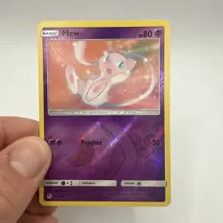 2019 Pokemon Hidden Fates Reverse Holo 32/68 Mew - Image 2