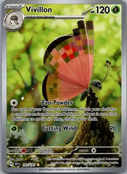 Vivillon 193/191 Illustration Rare Surging Sparks Pokemon Holo Near Mint - Image 1