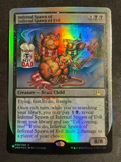 MTG Infernal Spawn of Infernal Spawn of Evil, NM-Mint, (UND #039/096) Foil - Image 1