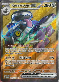 Revavroom ex Full Art Ultra Rare - 216/197 - Obsidian Flames Pokemon 2023 - Image 1