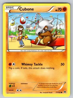 Cubone 77/162 Common BREAKthrough Pokemon Moderately Played - Image 1