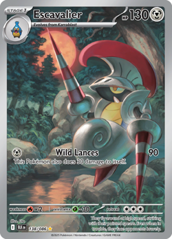 Lightly Played Escavalier - 138/086 - Illustration Rare Pokemon Black Bolt - Image 1